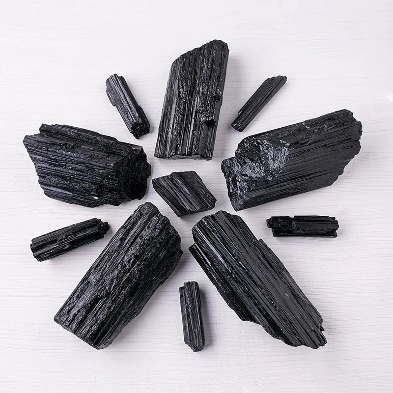 Natural Black Tourmaline Raw Crystal Mineral Specimen Home Decor Raw Crystal Specimen Babs