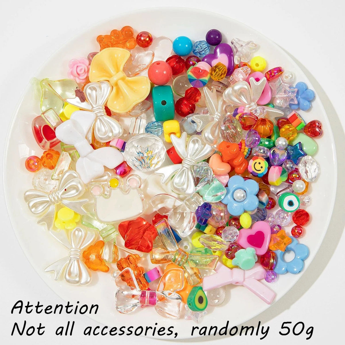 Mixed Acrylic Loose Beads – DIY Bracelet & Jewelry Making Kit DIY Jewelry Beads Babs Color 50g