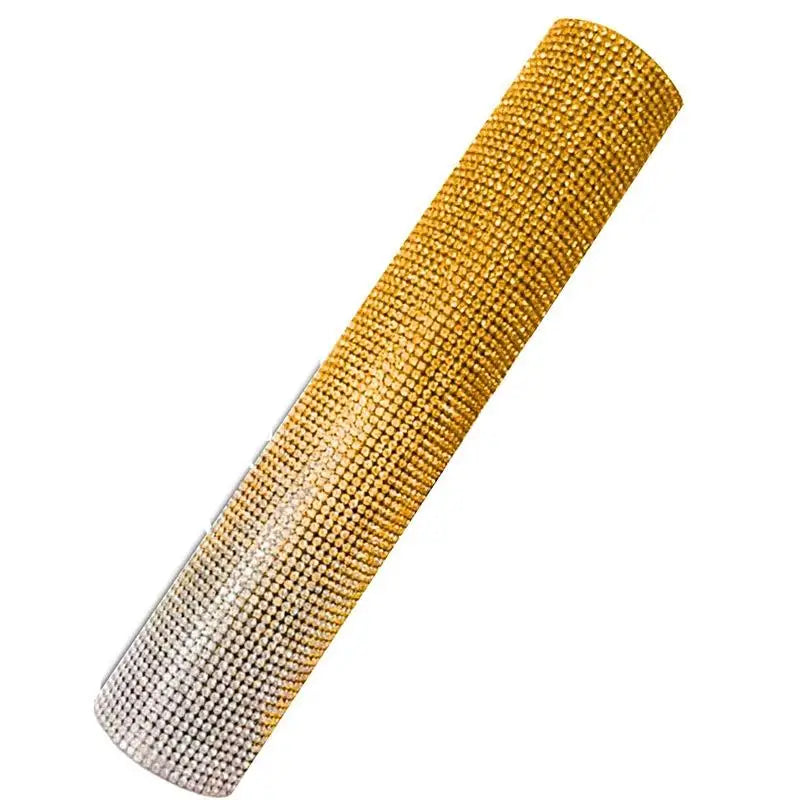 Bling Rhinestone Wireless Mic Cover – Sparkly Decorative Sleeve Mic Handle Cover Babs Gradient yellow