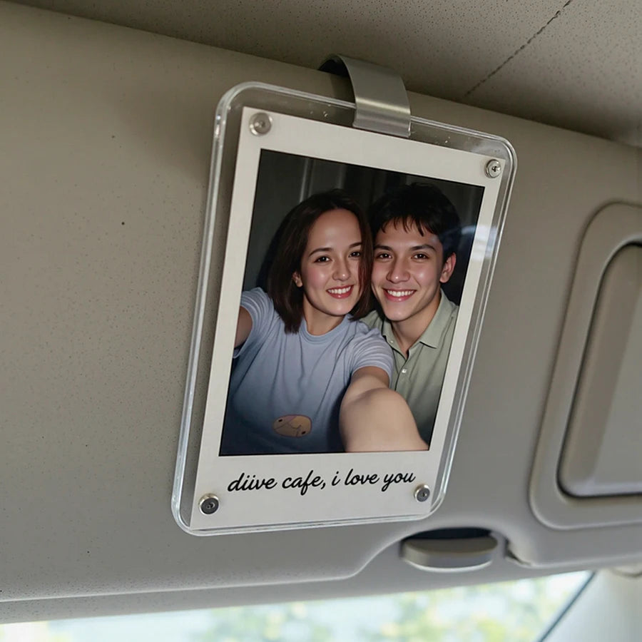 Car Visor Photo Clip – Personalized Sun Visor Keepsake Gift Car Visor Clip Babs