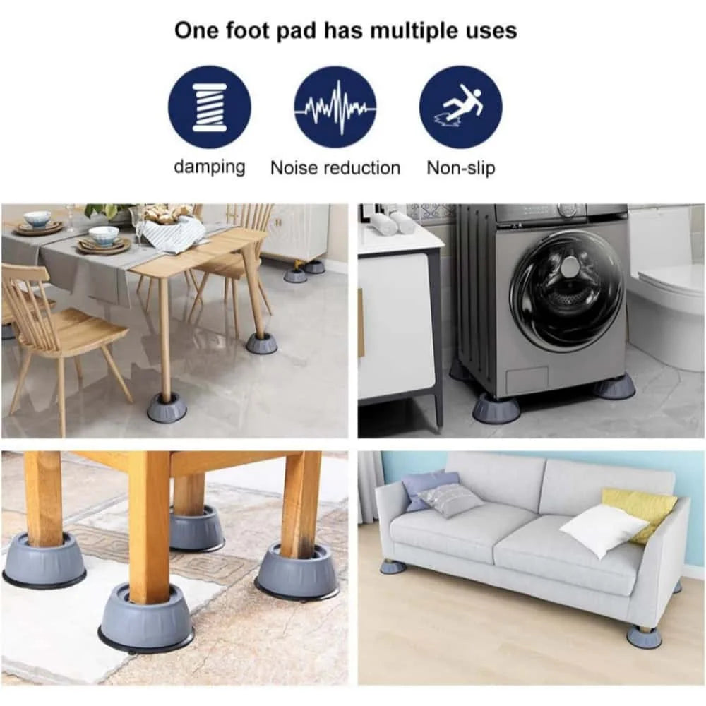Anti-Vibration Feet Pads for Washer & Dryer – 4/8 Pcs TPU Appliance Feet Pads Babs