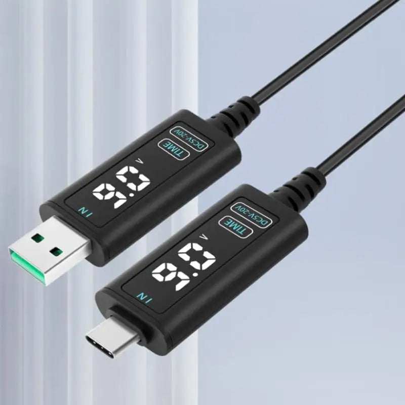 USB/Type-C to DC 5.5x2.5mm Adjustable Voltage Charging Cable Charging Cable Babs