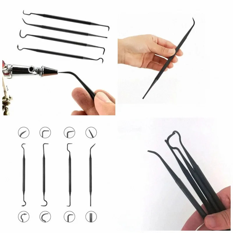 4-Piece Double-Ended Nylon Pick Hook Auto Detailing Tool Set Auto Detailing Tool Babs 0.7mm