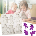 Christmas Gingerbread Man Silicone Mold | Fondant & Candy Mold Silicone Baking Mold Babs Random 1pc