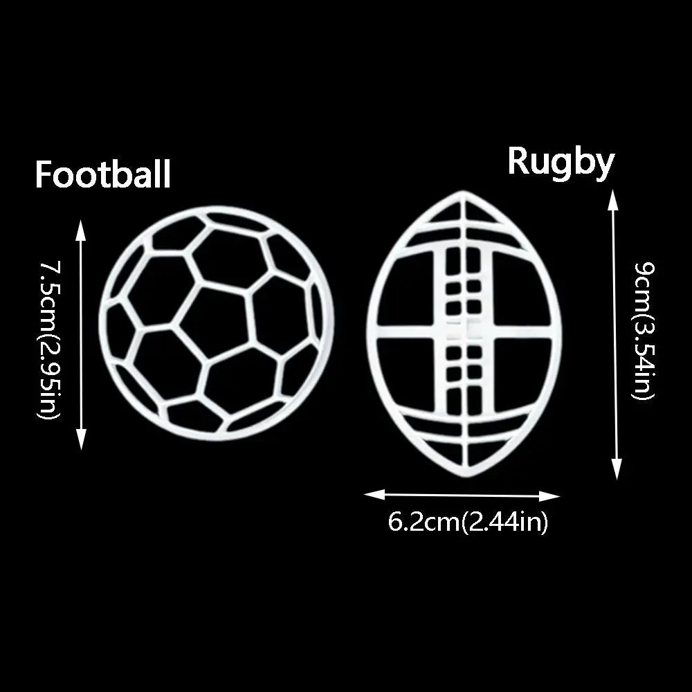 Football Soccer Cookie Cutters – Sports Theme Baking Mold Set Cookie Cutter Set Babs