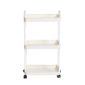 3-Tier Rolling Storage Cart with Wheels – Kitchen & Bathroom Rolling Storage Cart Babs 3 Tiers White