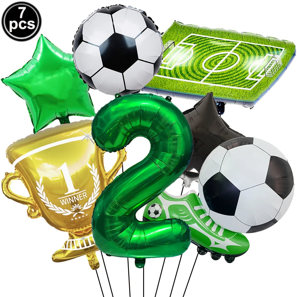Soccer Trophy Balloon Kit with Number Balloons – Birthday Decor Party Balloon Kit Babs Ruby As pictures show