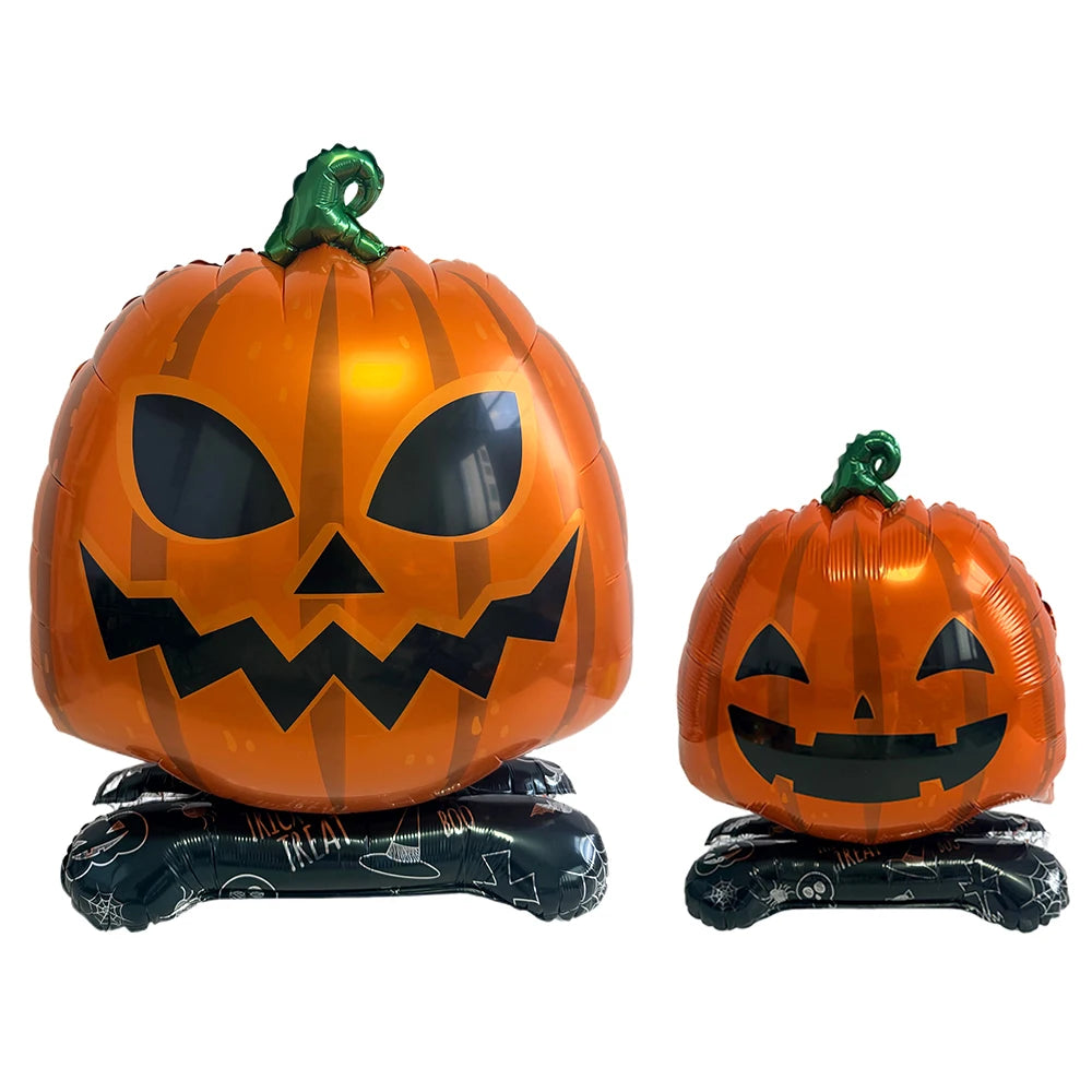 Halloween Foil Balloons Set – Pumpkin Ghost Bat Fringe Curtain Halloween Balloon Set Babs