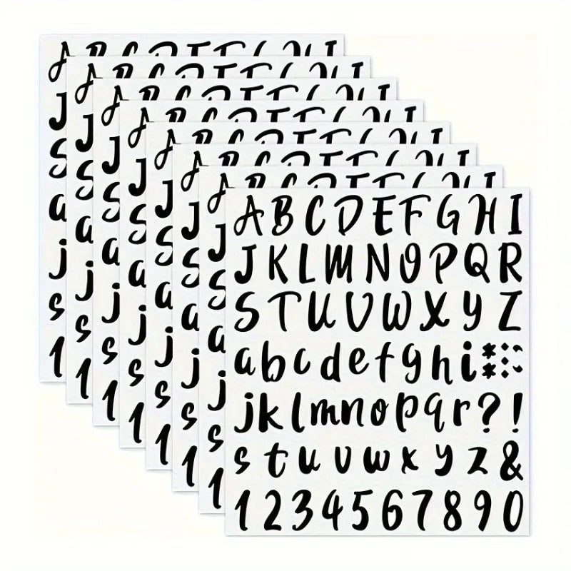 PVC Alphabet & Number Stickers 72pcs – Self-Adhesive Vinyl Decals Vinyl Letter Stickers Babs