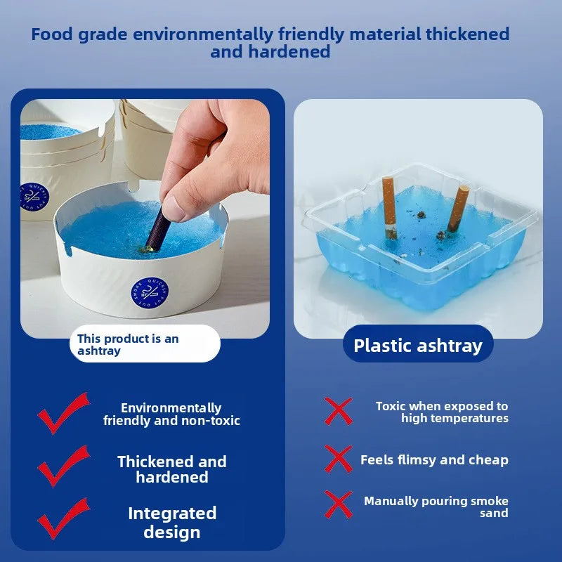 Disposable Foam Ashtray with Sand – Anti-Ash-Fly Home & Office Disposable Ashtray Babs