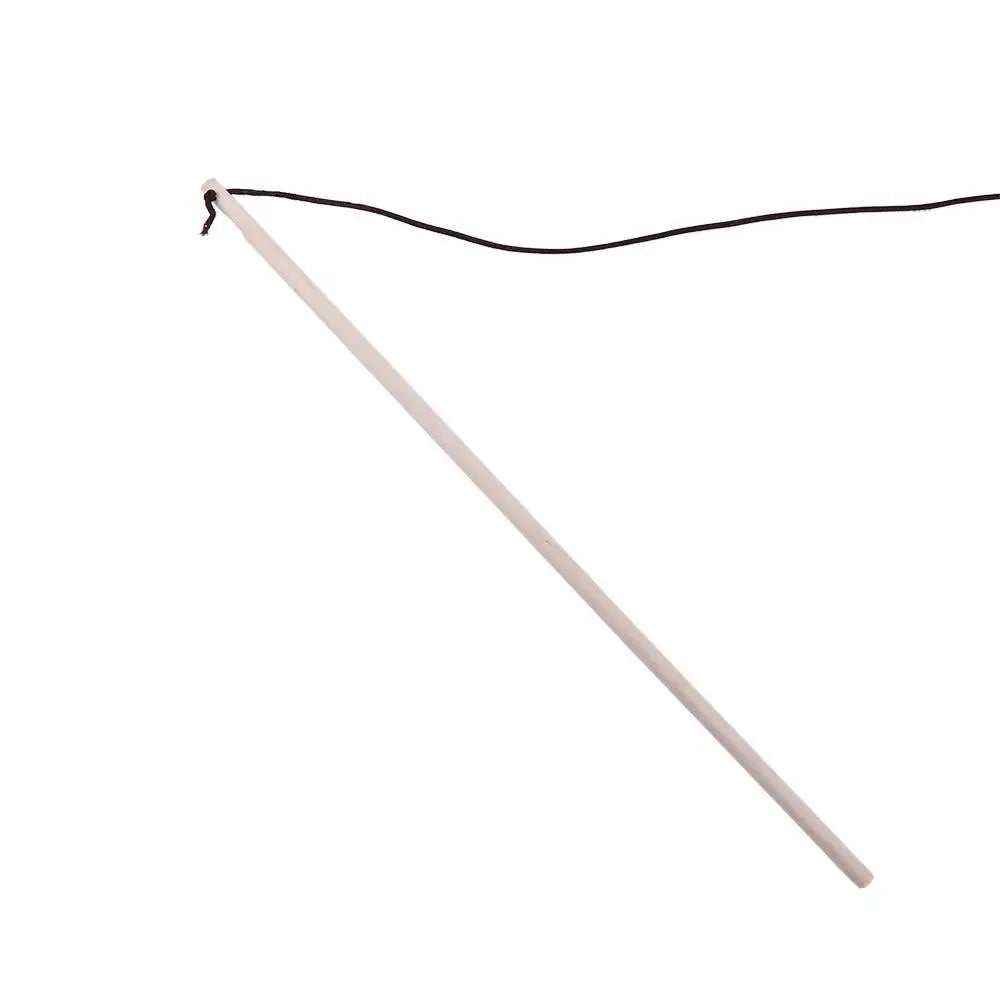 Cat Teaser Wand Toy – Feather, Bell & Linen Mouse Interactive Cat Teaser Wand Babs