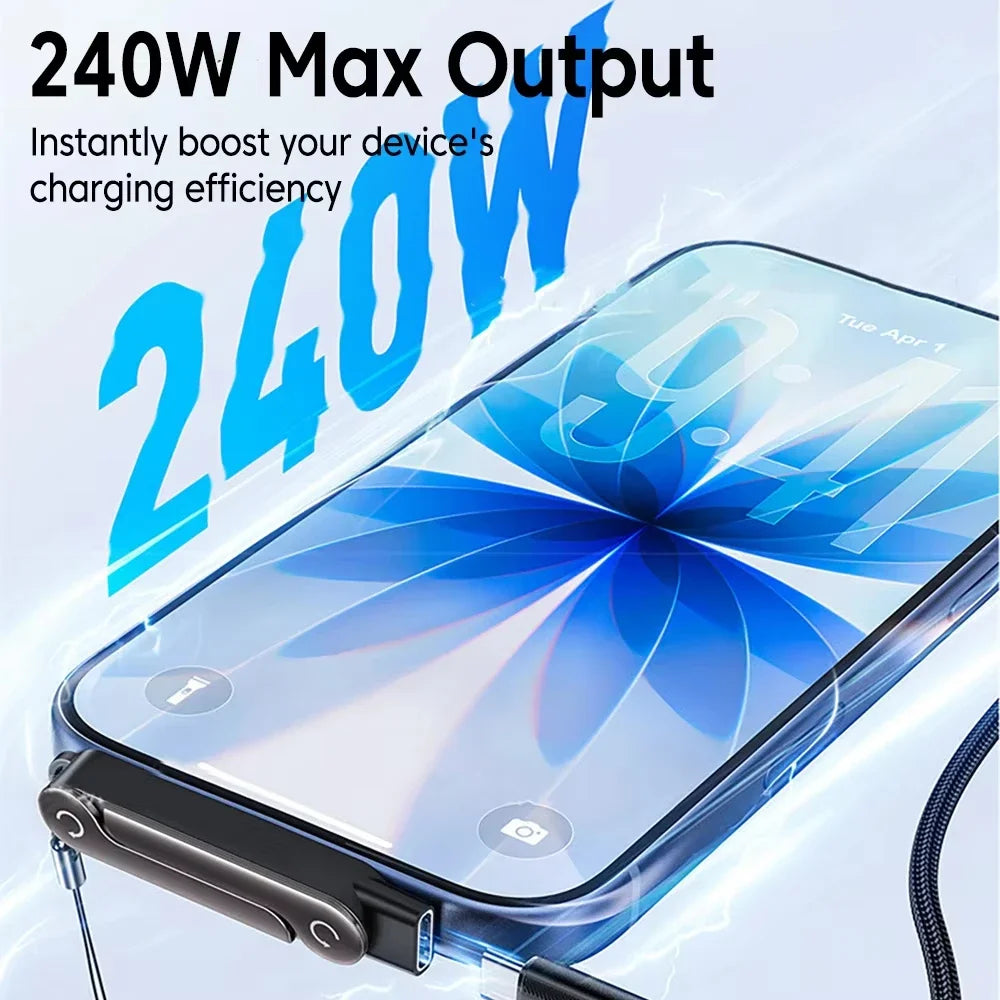 240W USB-C OTG Adapter with Foldable Phone Stand | 2-in-1 USB-C Charging Adapter Babs