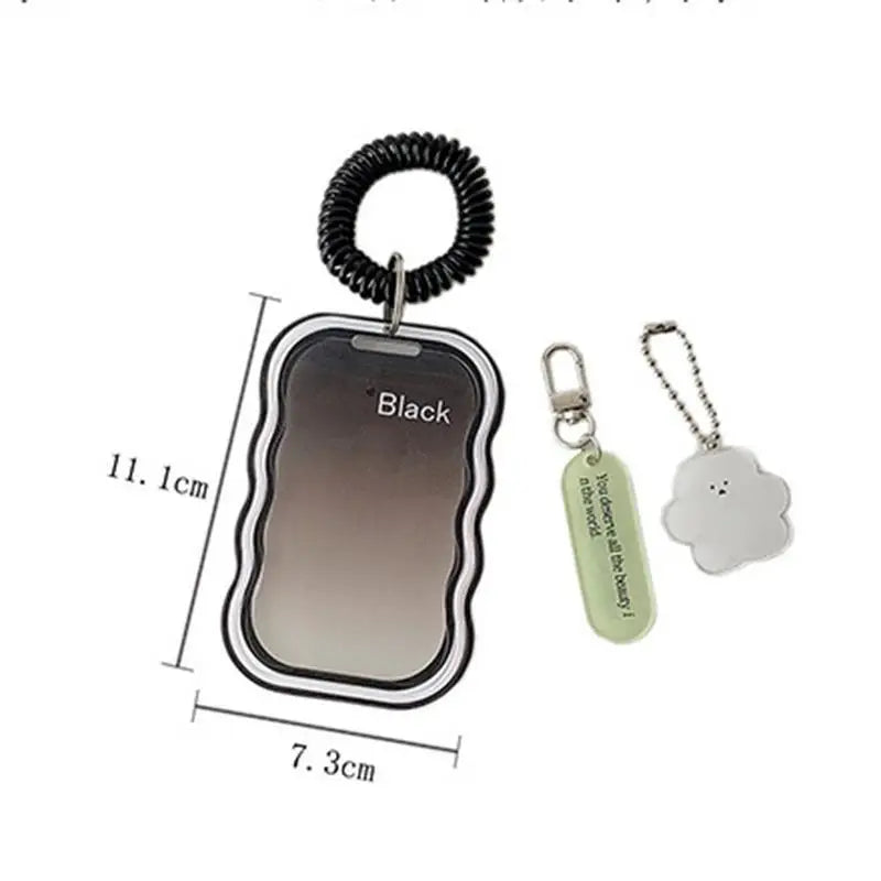 Silicone Photocard Holder Keychain with Elastic Rope Pendant Card Holder Keychain Babs