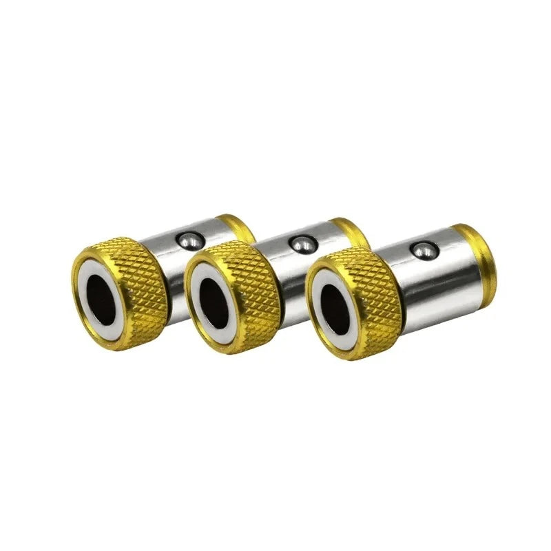 Magnetic Ring for Screwdriver Bits – Aluminum Alloy, 3 or 6 Pack Magnetic Bit Ring Babs 3pcs yellow