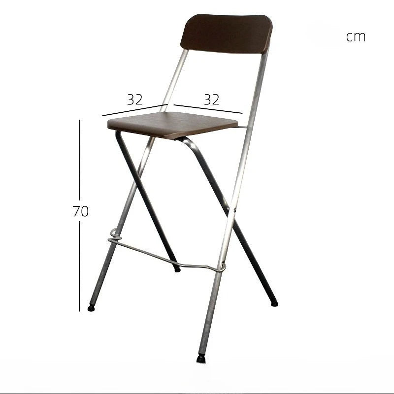 Oeny Folding Bar Stool – Minimalist Stainless Steel High Chair Folding Bar Stool Babs 70cm
