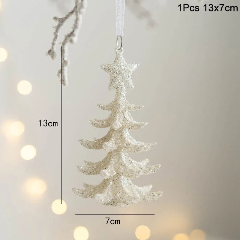 Christmas Tree Ornaments – Snowflake, Angel & Deer Pendants Christmas Tree Ornaments Babs 1pc tree
