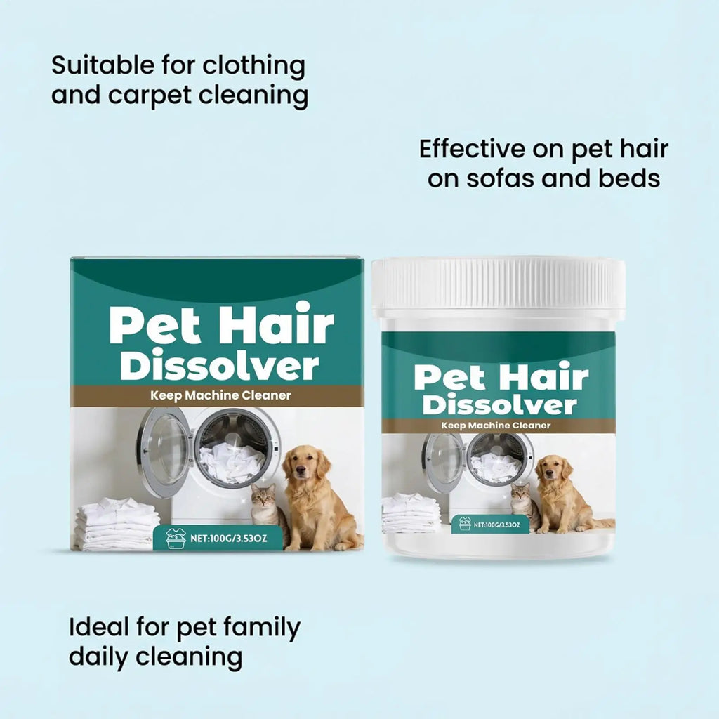 Pet Hair Dissolver Laundry Additive 100g | Washing Machine Remover Laundry Detergent Additive Babs