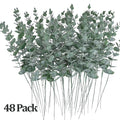 Artificial Eucalyptus Stems – Real Touch Faux Greenery Branches Artificial Greenery Stems Babs 48 Pack