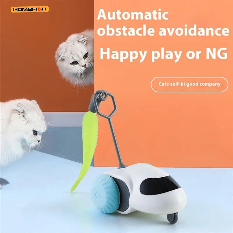Smart Interactive Cat Toy Car – Auto-Running & Obstacle Detection Interactive Cat Toy Babs