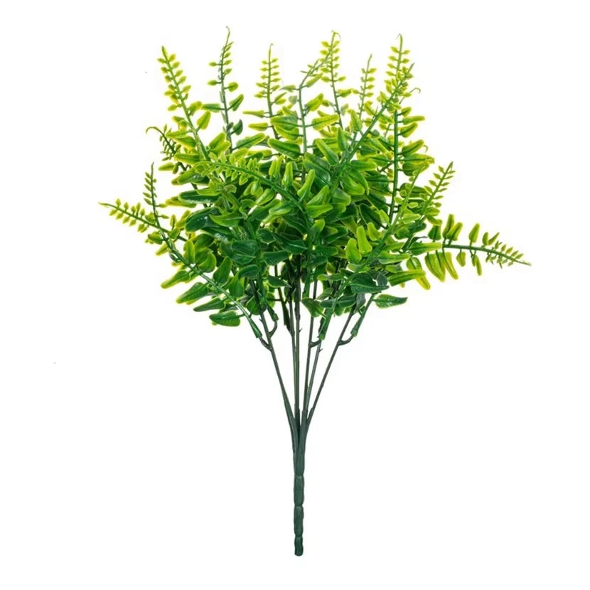 Artificial Persian Fern Leaves Plastic Faux Plant Décor 2/4 Pcs Artificial Plant Décor Babs