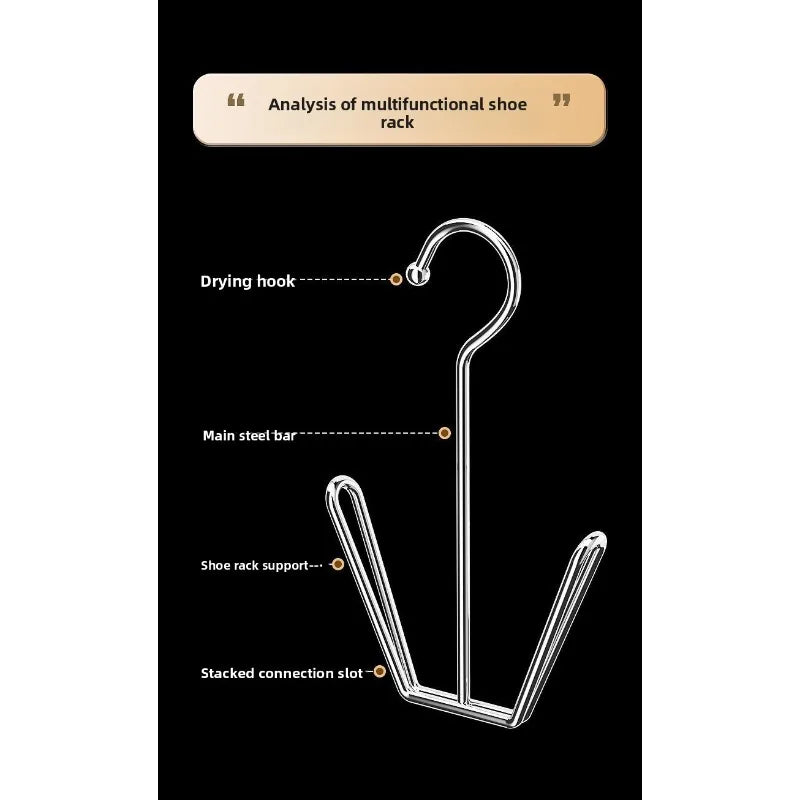 Stainless Steel U-Shape Shoe Rack – Windproof Outdoor Hanger Shoe Rack Hanger Babs