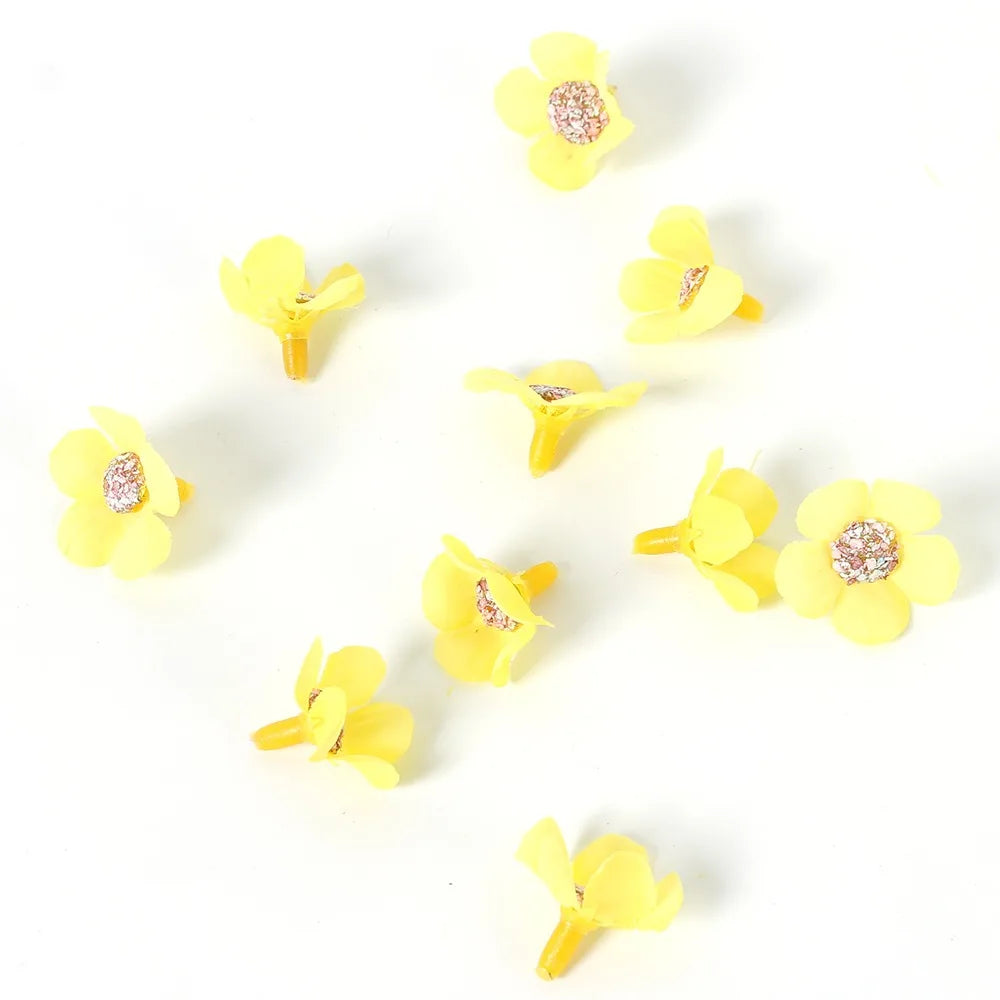 Yellow Silk Artificial Rose Heads – Wedding & Home Décor DIY Artificial Silk Flowers Babs 26 30Pcs
