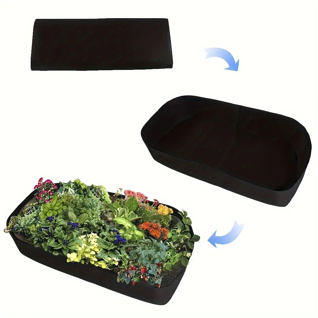 Breathable Fabric Raised Garden Bed | Rectangular Grow Bag Fabric Grow Bag Babs