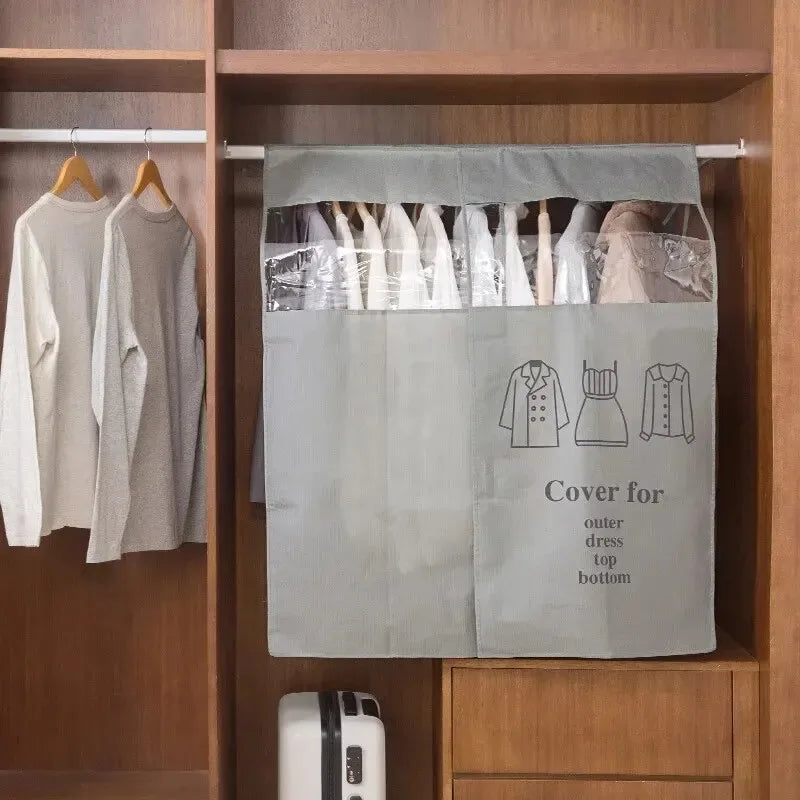 Non-Woven Garment Dust Cover | Hanging Clothes Rack Protector Garment Dust Cover Babs