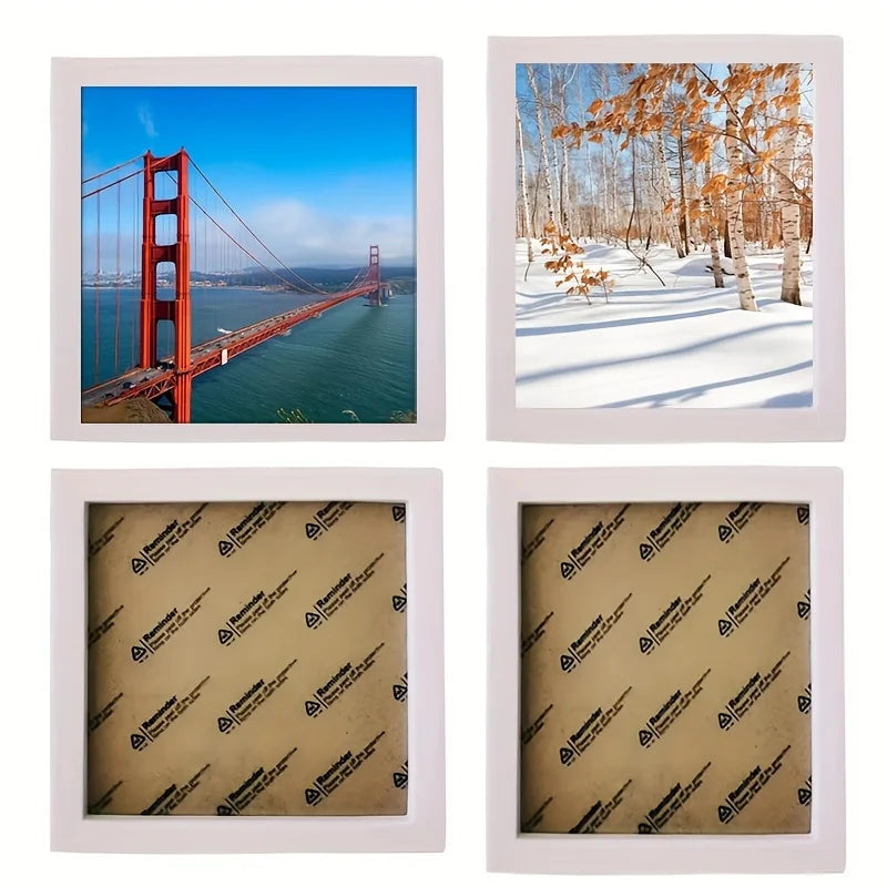 White Photo Frame 15x15 & 15x20cm | Square Display Stand Picture Frame Babs