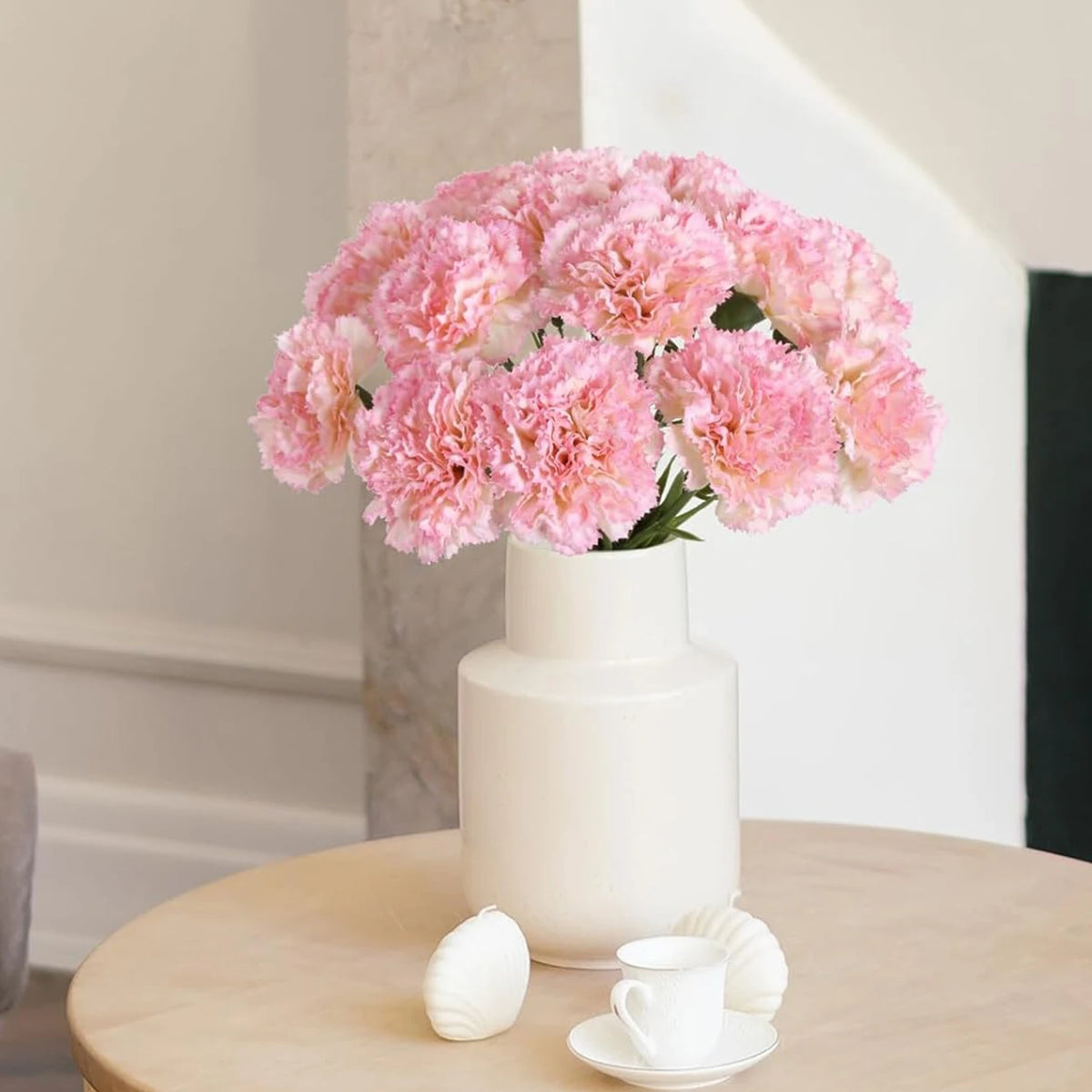 5-Pack Silk Carnations Artificial Flowers – Wedding & Home Decor Artificial Silk Flowers Babs
