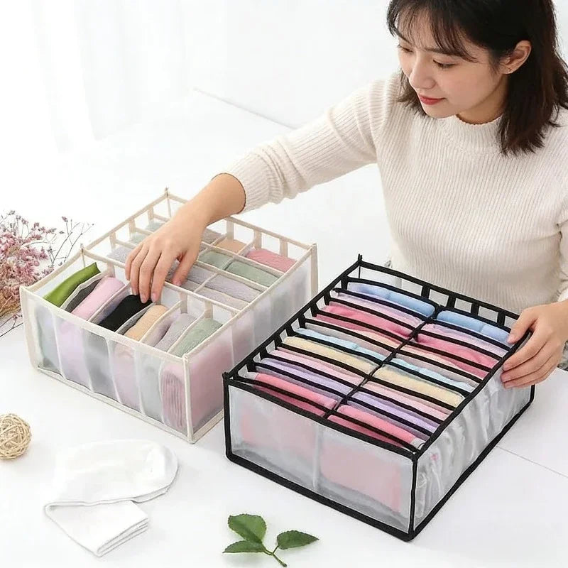 3-Pack Drawer Underwear & Sock Grid Organizer Storage Boxes Drawer Closet Organizer Babs