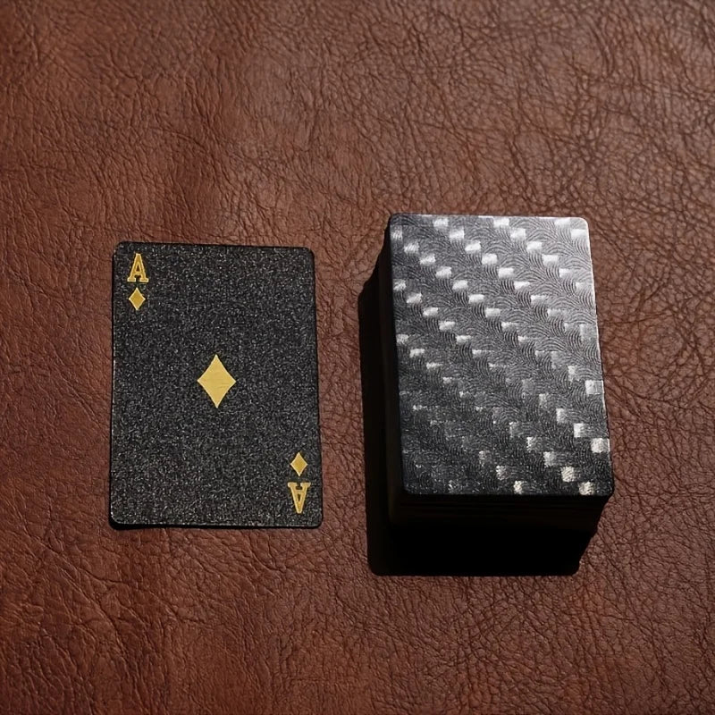 Tear-Resistant Playing Cards – Gold Foil Heart Design & Storage Box Playing Card Deck Babs