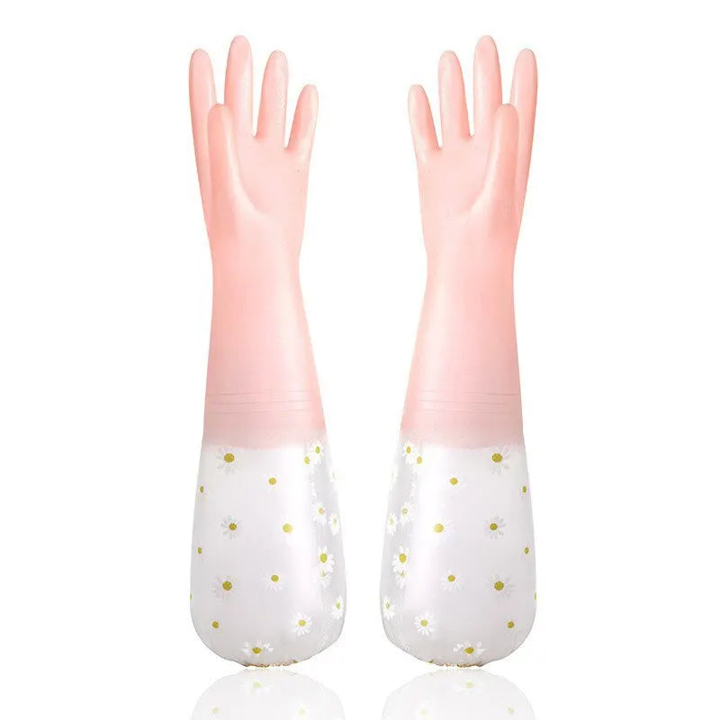 Waterproof Latex Rubber Gloves – Dishwashing & Household Cleaning Household Cleaning Gloves Babs Pink
