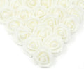 40/80 PCS Artificial Foam Rose Flowers – Wedding & Party Decor Artificial Flower Heads Babs Milky White 80 pcs