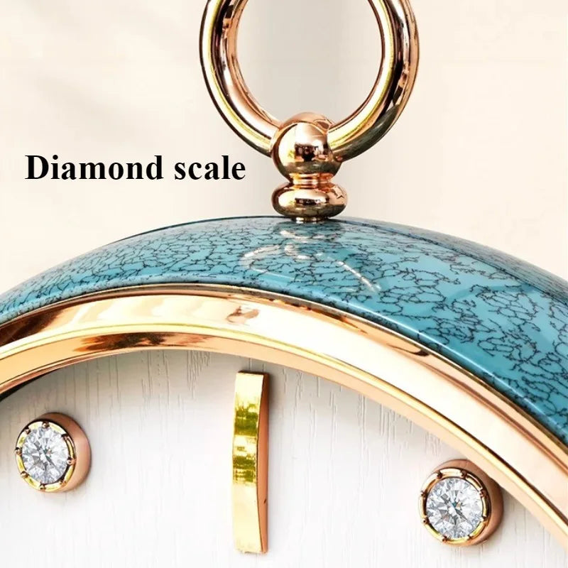 Modern Luxury Silent Desk Clock with Mirror – Metal & Glass Luxury Desk Clock Babs