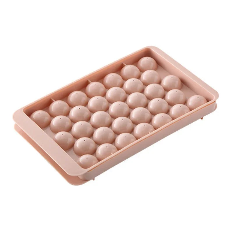 33-Ball Round Ice Cube Tray Mold with Lid – Cocktail & Whiskey Ice Ball Maker Mold Babs