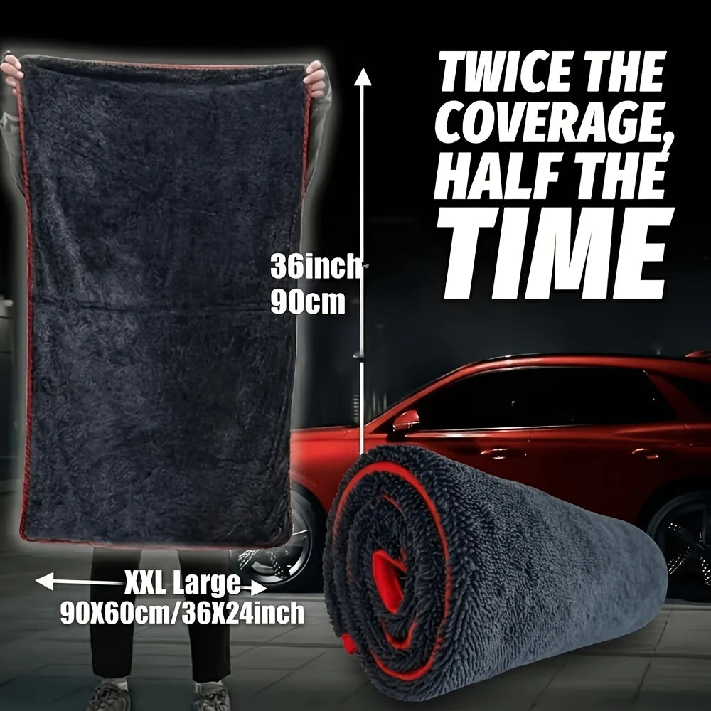 XXL Microfiber Car Drying Towel – Twisted Ring Super Absorbent Car Drying Towel Babs