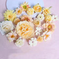 Silk Rose Artificial Flower Heads for Wedding & Home Décor Artificial Silk Flowers Babs Yellow 21pcs