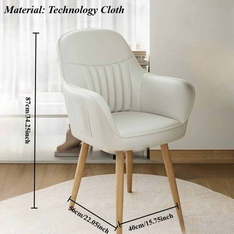 Nordic Ergonomic Armchair – Modern Swivel Living Room Chair Living Room Armchair Babs White