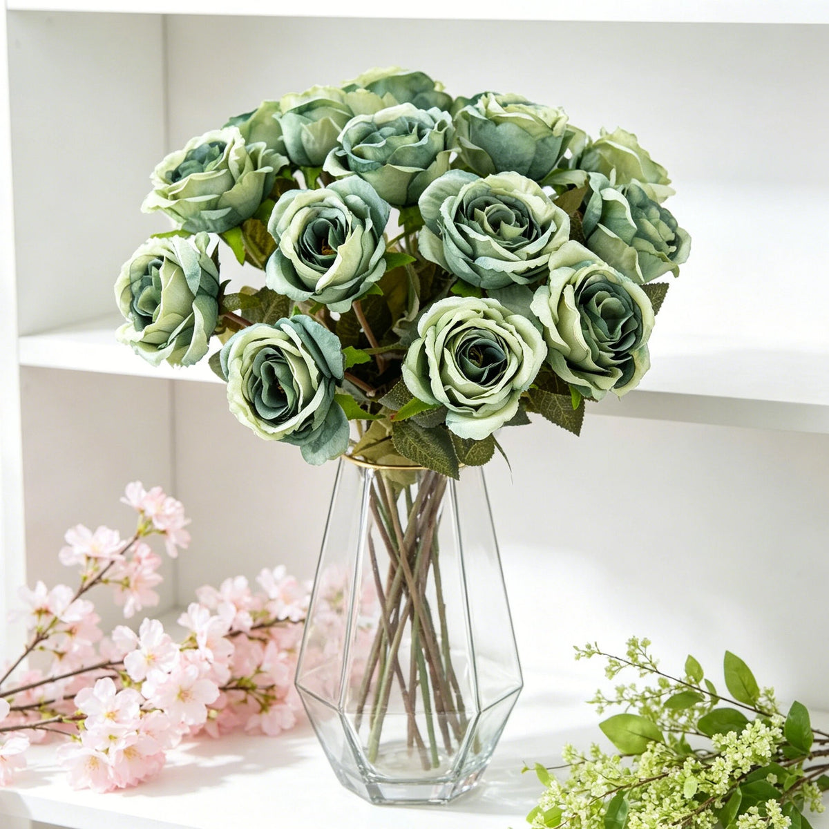 Artificial Silk Rose Bouquet – Wedding & Home Decor (2/4 pcs) Artificial Flower Bouquet Babs