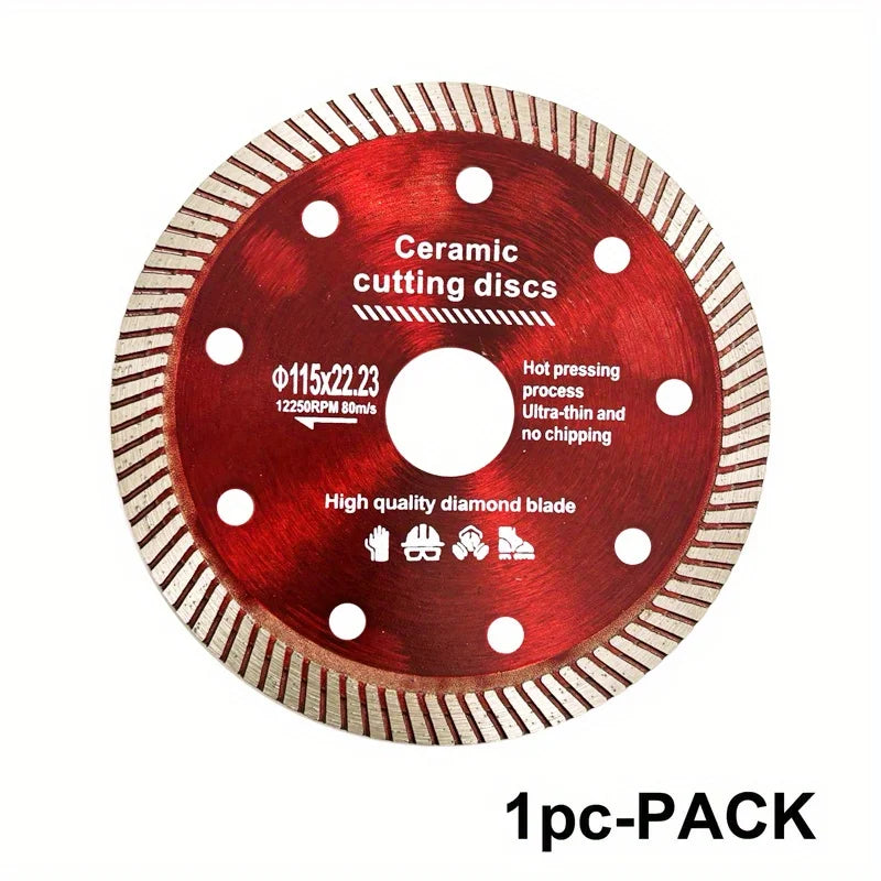 115mm Diamond Tile Cutting Disc | Ultra-Thin Ceramic Saw Blade Diamond Cutting Disc Babs Red