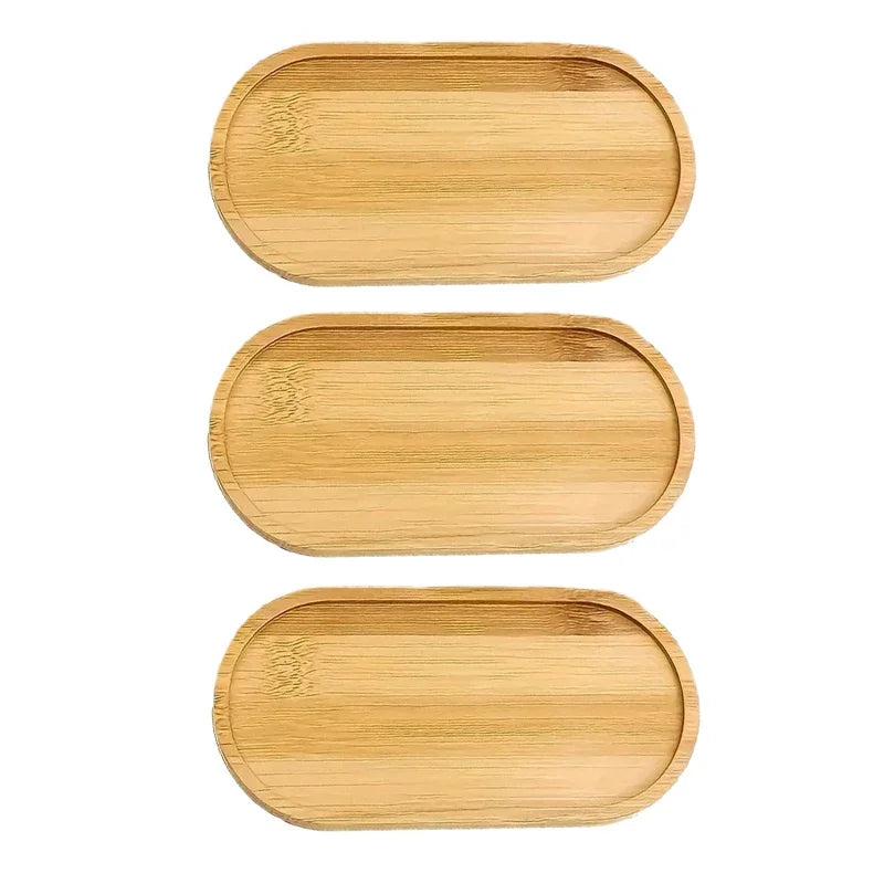 Bamboo Storage Tray – Tea Coaster, Jewelry & Plant Saucer Bamboo Storage Tray Babs 3Pcs