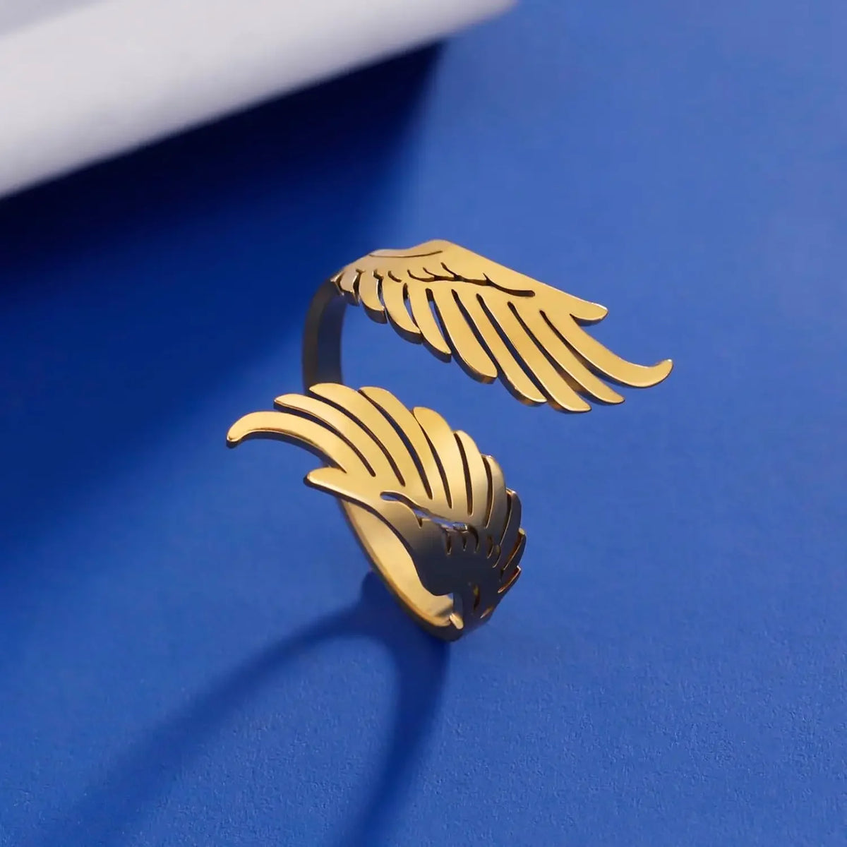 Geometric Wing Open Ring – Stainless Steel Unisex Fashion Fashion Ring Babs