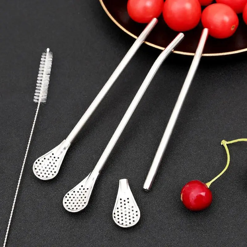 Stainless Steel Yerba Mate Bombilla – Washable Gourd Filter Straw Mate Bombilla Filter Babs