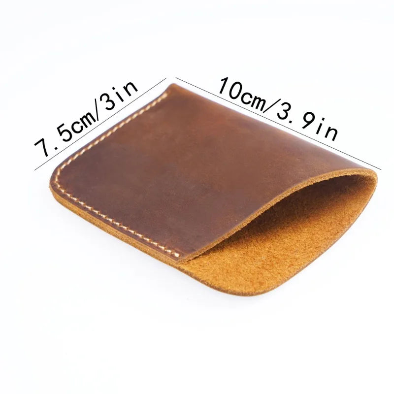 Vintage Cowhide Leather Wallet – Hand-Stitched Card Holder Leather Wallet Babs