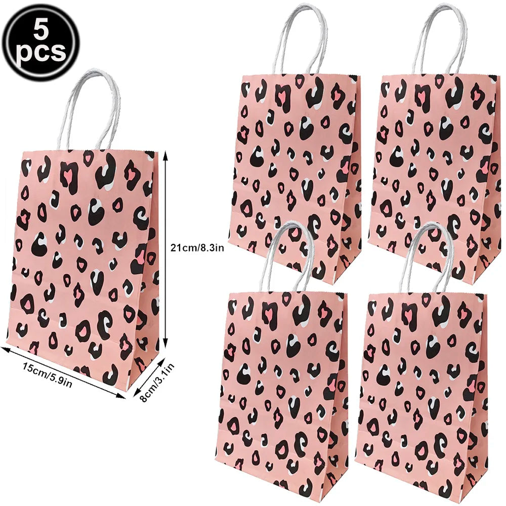 Pink Leopard Print 18th Birthday Party Decor – Balloons & Banner Party Decoration Set Babs DARK GRAY as show
