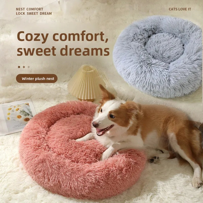 Long Plush Warm Pet Bed for Dogs & Cats – Soft Winter Mat Plush Pet Bed Babs
