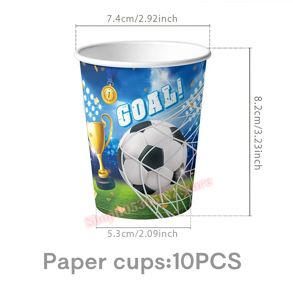 Soccer Football Birthday Party Decoration Set – Complete Kit Party Decoration Set Babs 10pcs Cups others