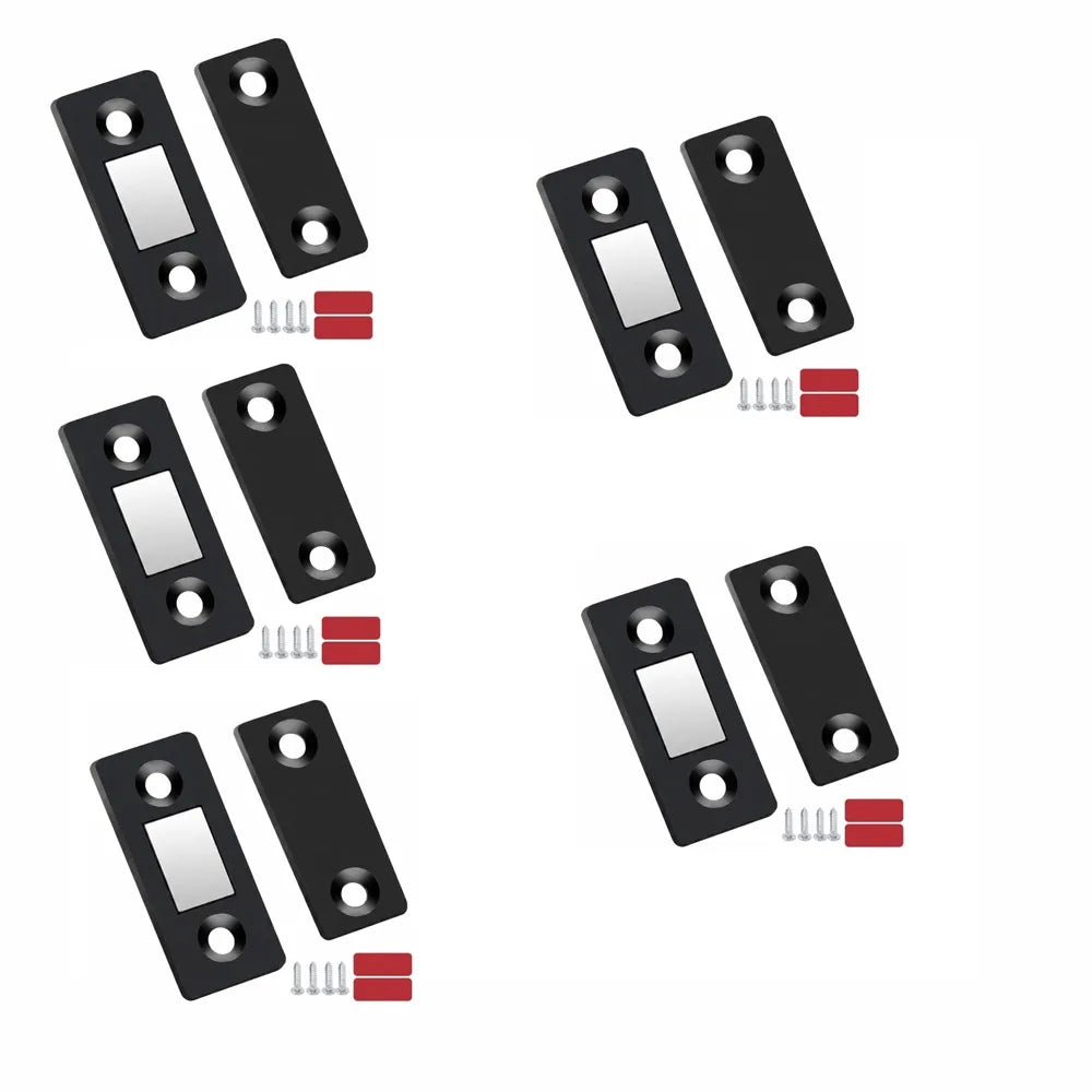 5-Set Ultra-Thin Magnetic Cabinet Catches & Drawer Magnets Magnetic Cabinet Catch Babs Black