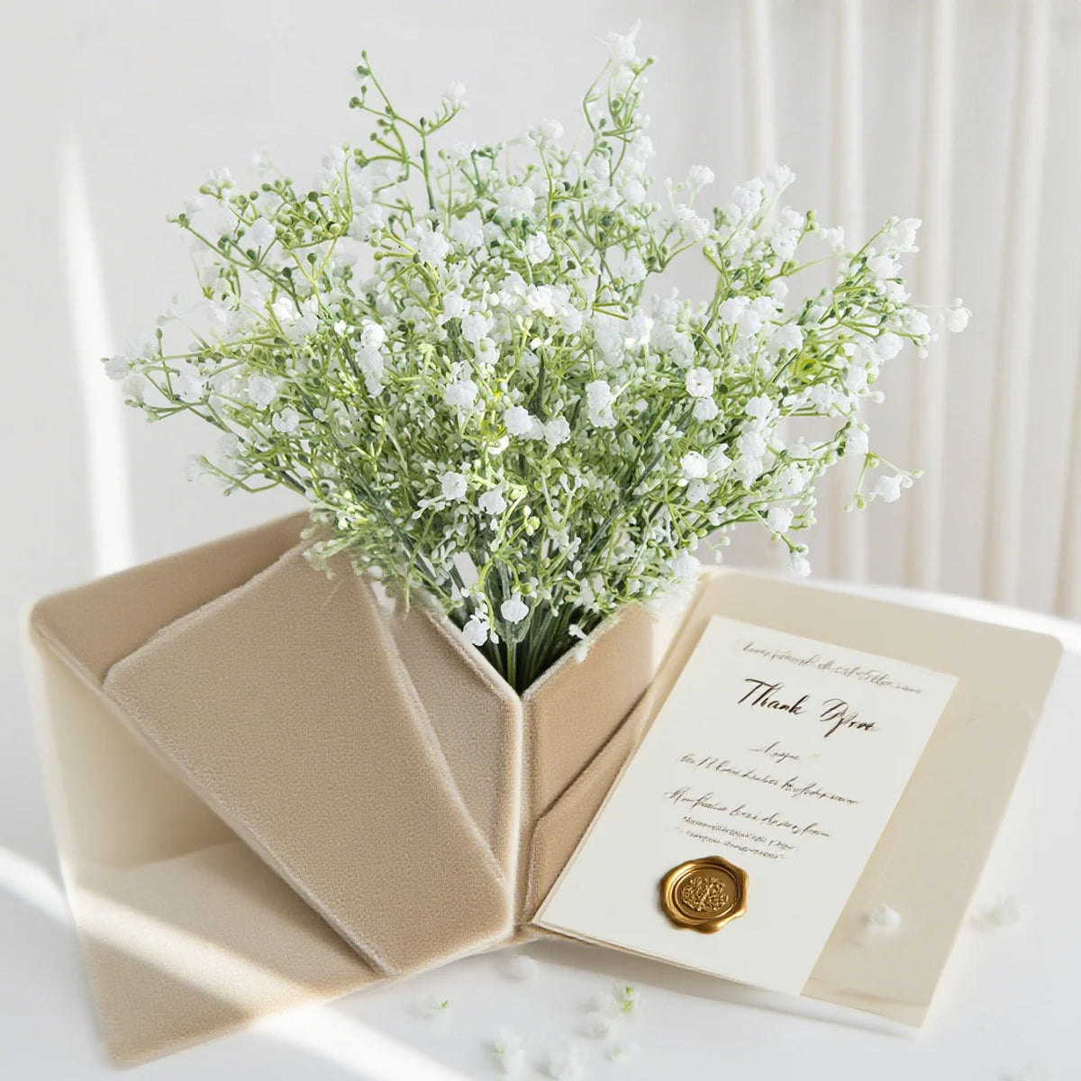 3Pcs Artificial Gypsophila Bouquet for Wedding & Home Decor Artificial Flower Bouquet Babs